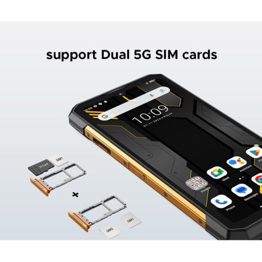 DOOGEE S200X 12GB/512GB 5G 10100mAh Pantalla AMOLED 6.72" 120Hz Huella NFC Dual SIM IP68 Naranja