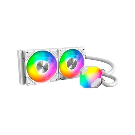 Montech Hyperflow 240mm Sistema di raffreddamento a liquido con 2 ventole PWM aRGB, AM5 Bianco