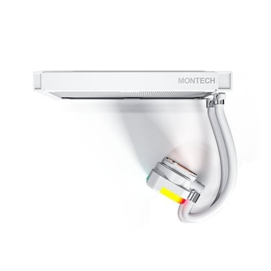 Montech Hyperflow 240mm Sistema di raffreddamento a liquido con 2 ventole PWM aRGB, AM5 Bianco