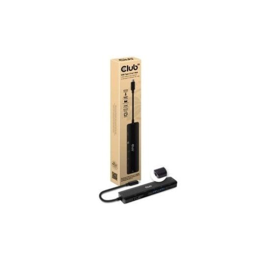 Club 3D USB HUB CSV-1592 7 in 1 100W PD 4K HDMI RJ45 SD MicroSD Schwarz