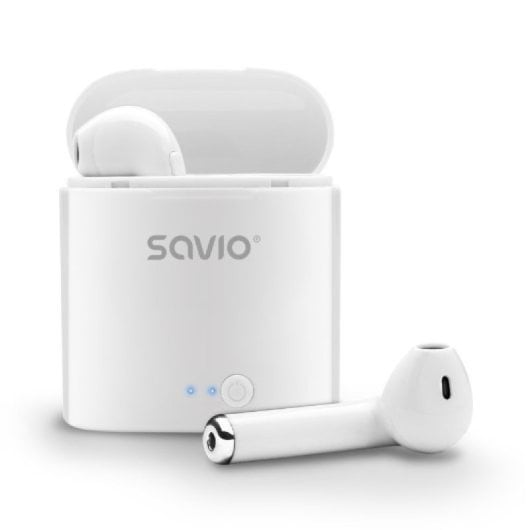 Cuffie wireless Savio Bluetooth 5.0 con microfono e dock di ricarica