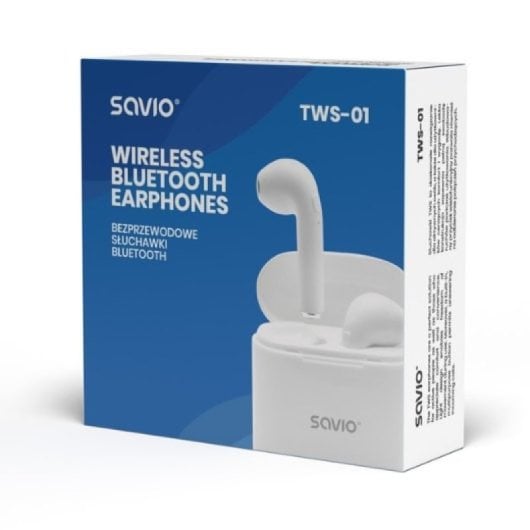 Cuffie wireless Savio Bluetooth 5.0 con microfono e dock di ricarica