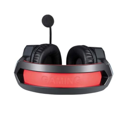 Auriculares Savio con cable Jack 3.5mm + USB y micrófono, LED rojo Gaming