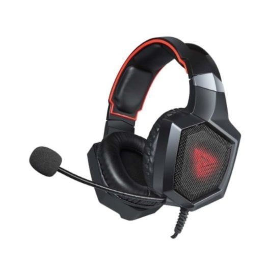 Auriculares Savio con cable Jack 3.5mm + USB y micrófono, LED rojo Gaming