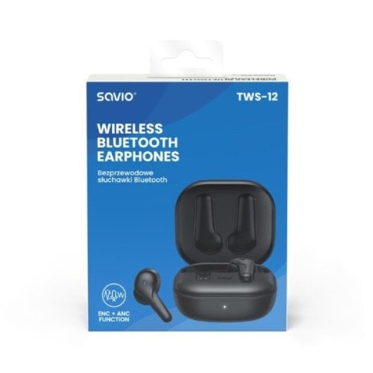 Auriculares sem fios Savio Bluetooth 5.3 com cancelamento de ruído e microfone