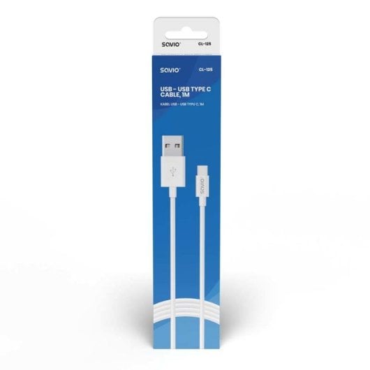 Cavo USB Savio CL-125 1m USB-A a USB-C 2.1A 480Mbps Bianco