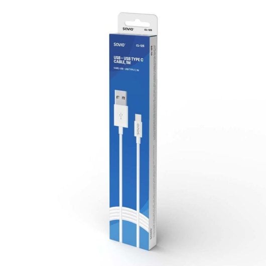 Cavo USB Savio CL-125 1m USB-A a USB-C 2.1A 480Mbps Bianco