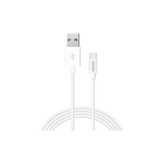 Cable Savio CL-126 USB-A a USB-C 1m Blanco 5A QC Carga Rápida