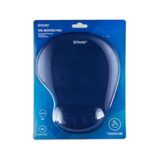 Tapis de souris Savio MP-01NB Gel Bleu 230 x 190 x 3 mm Repose-poignet Base antidérapante