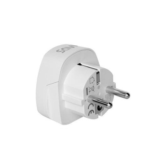 Adaptador Savio SAVAP-02 13A 3250W 100-250V Blanco Hembra/Macho Enchufe UK a España