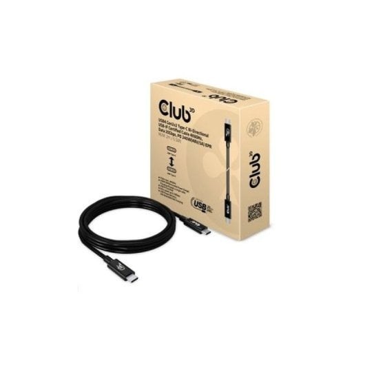 Cabo Club 3D CAC-1575 USB4 2m 40Gbps 8K60Hz Potência 240W Preto