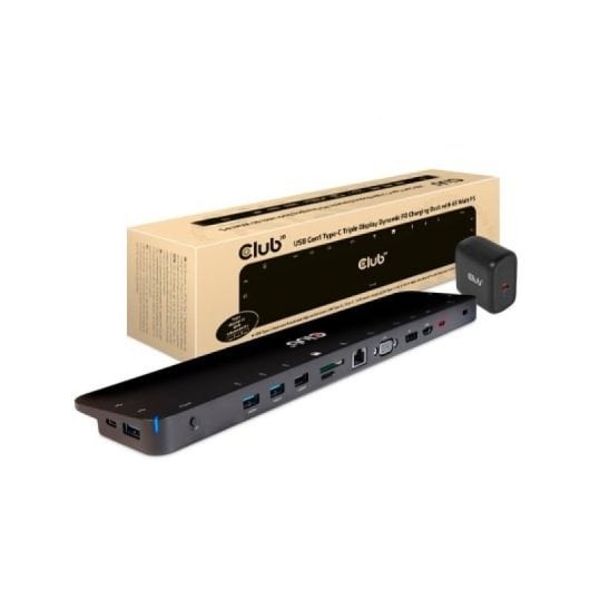 Dockingstation Club3D CSV-1564W65 15 in 1 USB-C 2xUSB-C 5xUSB-A HDMI DP VGA RJ45 SD Audio 65W