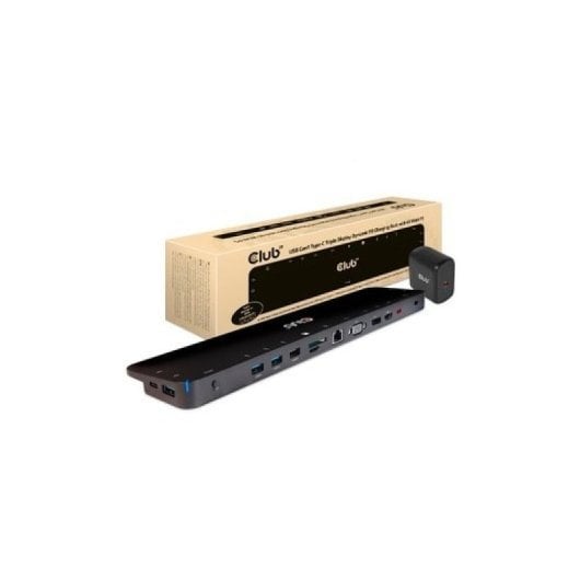 Dockingstation Club3D CSV-1564W65 15 in 1 USB-C 2xUSB-C 5xUSB-A HDMI DP VGA RJ45 SD Audio 65W