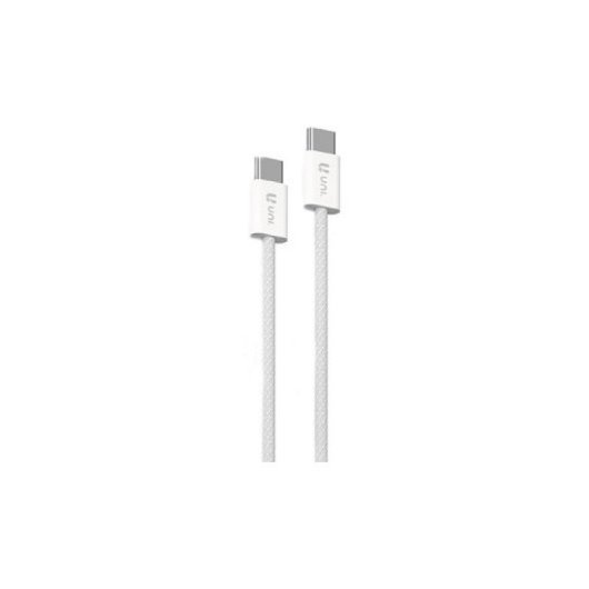 Cable Uni USB-C 60W 3A 1m TPE Nylon carga rápida blanco