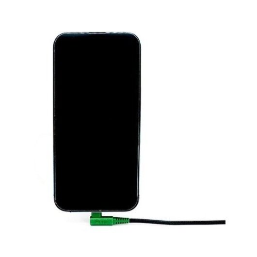Cabo USB-C Hune Hiedra-CC 1.2m Carga Rápida 3A Verde Conectores 90º
