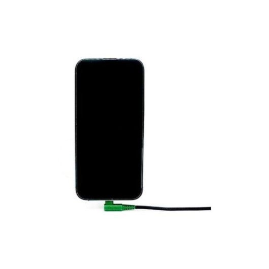 Cabo USB-C Hune Hiedra-CC 1.2m Carga Rápida 3A Verde Conectores 90º