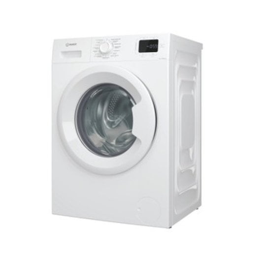 Máquina de lavar roupa Indesit 7kg com carga frontal, 1151rpm, branca, com ciclos rápidos e vapor