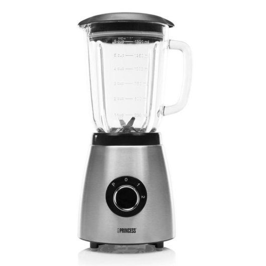 Batidora Princess 212077 1.5L Vidro Aço Inoxidável 500W Função Triturador de Gelo