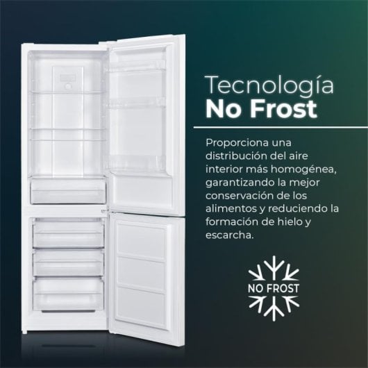 Frigorífico Svan Combi 185cm 293L Clase E Blanco No Frost Multi AirFlow Bajo Ruido