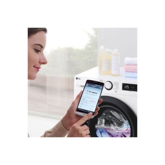 Lavadora LG 10kg Carga Frontal 1400rpm Clase A Blanca Direct Drive Steam Display LED