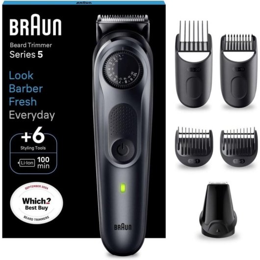 Tondeuse Homme Braun BT5450 Series 5 Sans Fil 40 Longueurs 100min Étanche