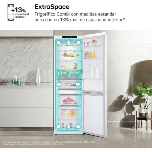 Frigorífico LG Combi 186cm 374L D Blanco Door Cooling+ Linear Cooling
