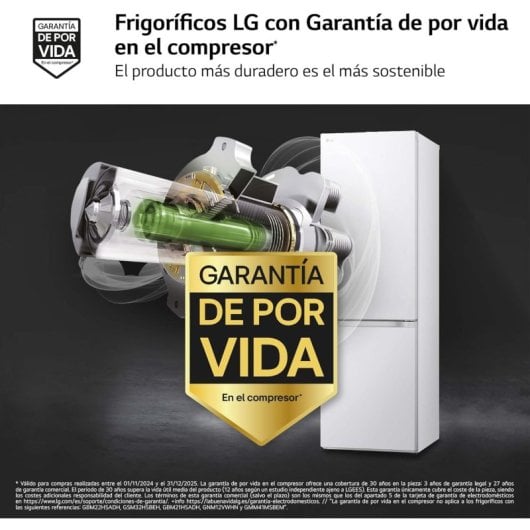 Frigorífico LG Combi 186cm 374L D Blanco Door Cooling+ Linear Cooling