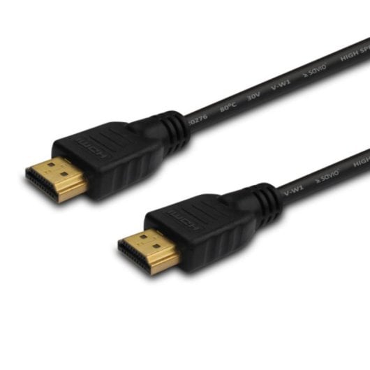 Câble HDMI Savio CL-05 2 m 1.4 Haute Vitesse ARC 3D Or Noir