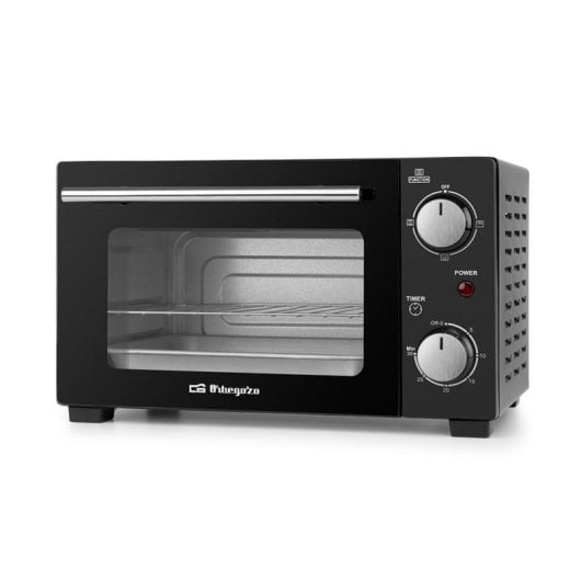 Forno elétrico Orbegozo HO 985 10L com vidro duplo preto e temporizador LED