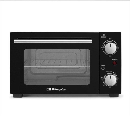 Mini Forno Orbegozo HO 985 10L Vidro Duplo Temporizador LED Preto