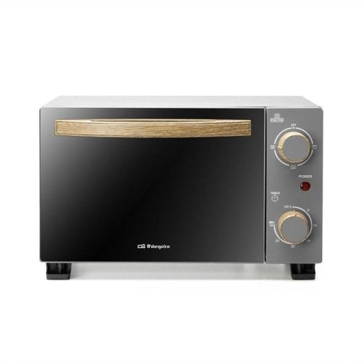 Mini Forno Orbegozo HO 995 Limpeza Manual 10L Compacto Temporizador Vidro Duplo Cinzento