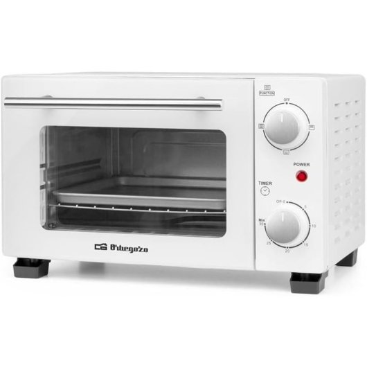 Horno de Sobremesa Orbegozo HO 975 10L Blanco Temporizador Doble Cristal