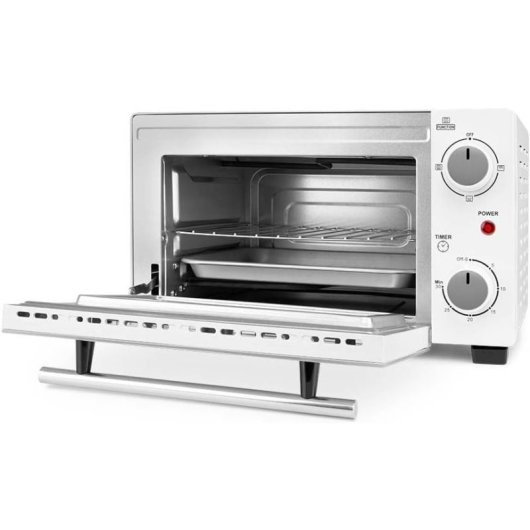 Horno de Sobremesa Orbegozo HO 975 10L Blanco Temporizador Doble Cristal