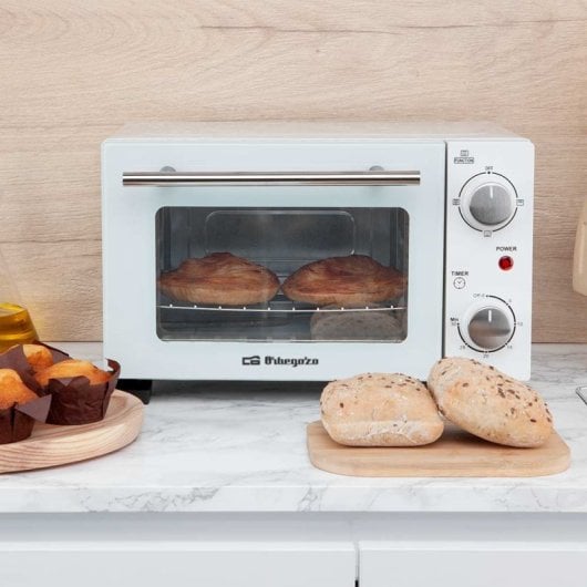Forno elétrico Orbegozo HO 975 10L branco com temporizador e vidro duplo
