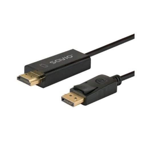 Cable DisplayPort Savio CL-183 1.5m HDMI macho chapado en oro 1080p Negro