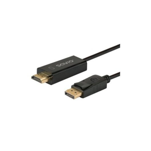 Cable DisplayPort Savio CL-183 1.5m HDMI macho chapado en oro 1080p Negro