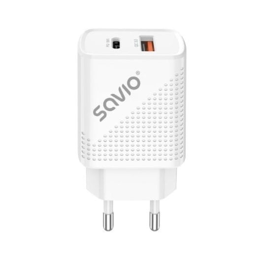 Chargeur USB 3.0 double alimentation Savio LA-05 18 W blanc pour smartphones et tablettes