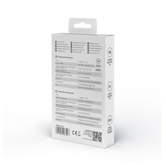 Chargeur USB 3.0 double alimentation Savio LA-05 18 W blanc pour smartphones et tablettes