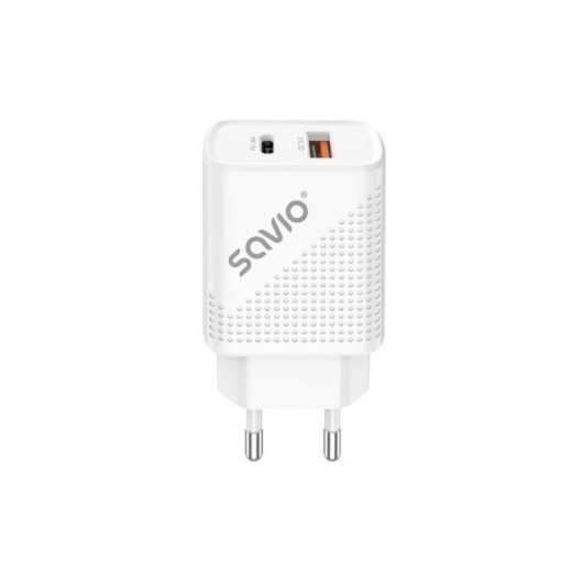 Chargeur USB 3.0 double alimentation Savio LA-05 18 W blanc pour smartphones et tablettes