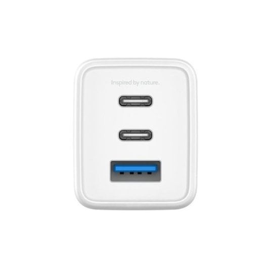 Hune Huron Cargador 65 W Triple Puerto USB-C+USB-C+USB-A Carga Rápida Blanco Nieve
