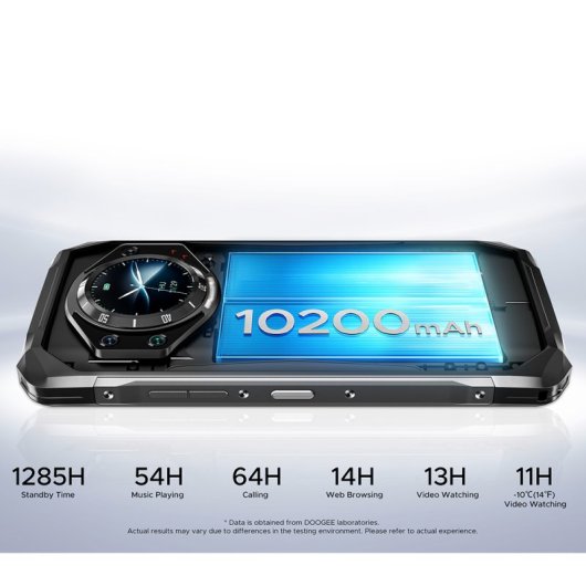 DOOGEE S119 8GB 512GB 4G 10200mAh Triple Cámara 100MP NFC Dual SIM Android 14 Negro/Plata