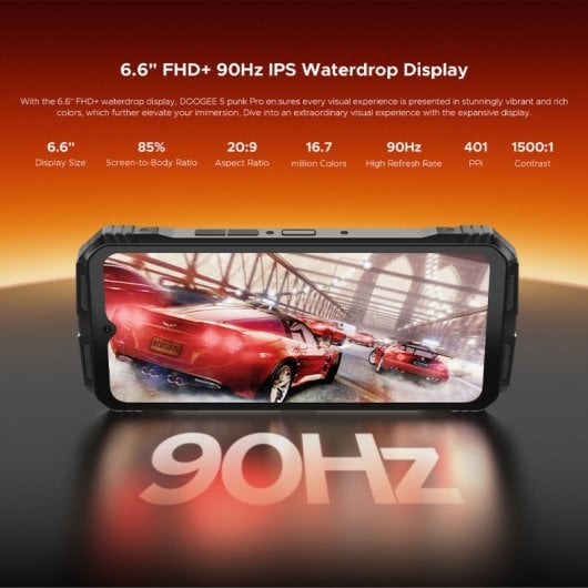 DOOGEE S Punk Pro 8 Go 512 Go 10 800 mAh Double SIM 4G Android 14 NFC Empreinte digitale Argent