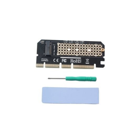 Tarjeta adaptadora Savio PCI-E a M.2 NVMe M-Key Compatibilidad Estándar NVMe