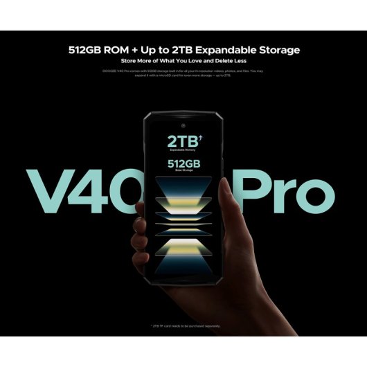 DOOGEE V40 Pro 16GB 512GB 5G 8680mAh 200MP NFC IP68 Rugged Android 14 Azul