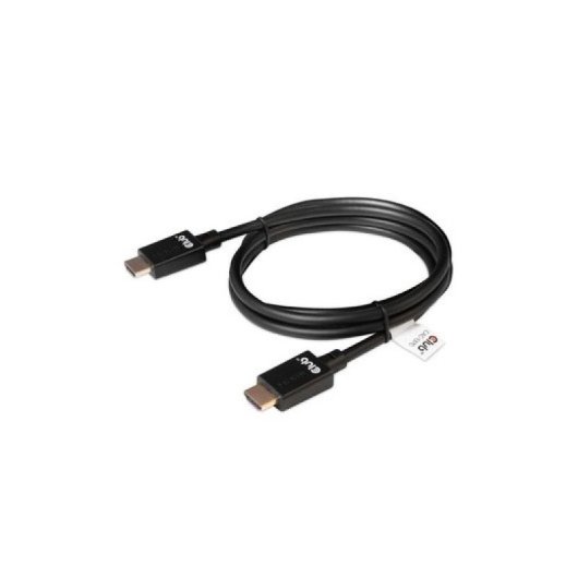 Cabo HDMI Club 3D 2.1 1,5m 4K120Hz 8K60Hz 48Gbps banhado a ouro ARC preto