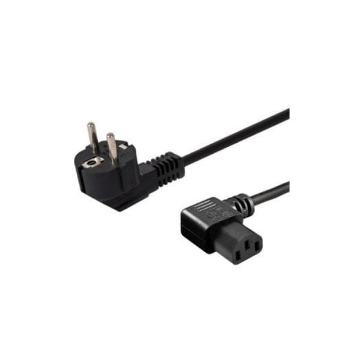 Cavo di alimentazione Savio Schuko-IEC C13 1,2m 3 poli rame nero 250V angolare