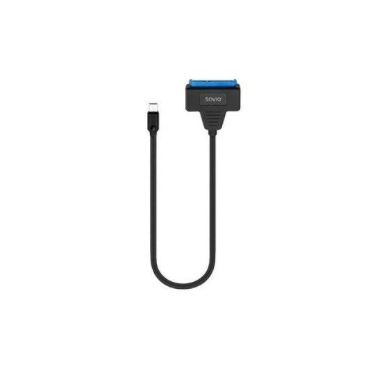 Adaptateur Savio AK-69 SATA vers USB-C 5 Gbit/s compatible avec les disques durs 2,5 pouces et jusqu'à 10 To