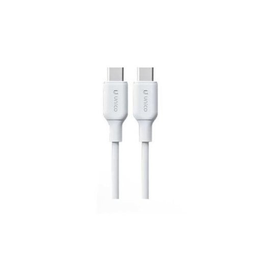 Cable UNICO CB1355 USB-C a USB-C 60W 1m PVC Blanco carga rápida