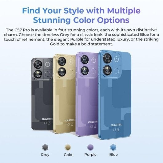 Oukitel C57 Pro 4G 4GB 128GB 6.52" Lila