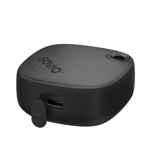 Casque sans fil Bluetooth 5.3 Savio avec autonomie de 8 heures et charge rapide, noir